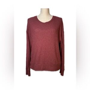 So Shirt Junior’s size L Rust Waffle Material with Snaps on the Side